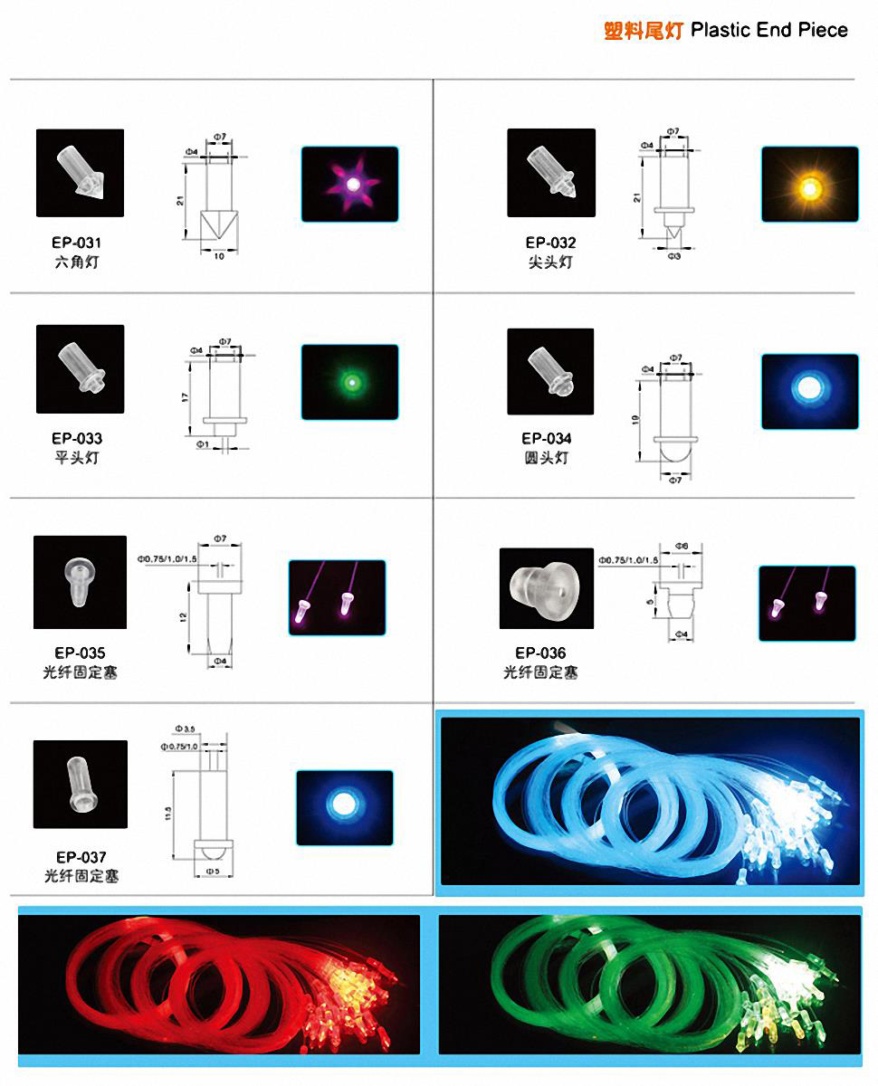 Plastic Fibre End Fitting Tailpieces