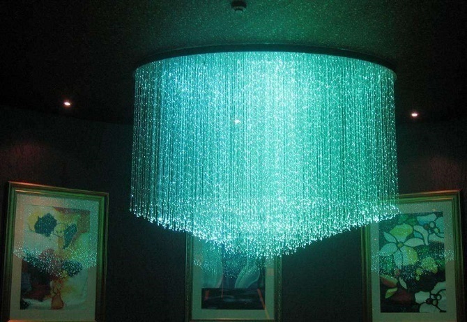 fiber optic chandelier